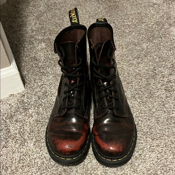 Dr. Martens Black and Red Boots - Picture 2 of 8